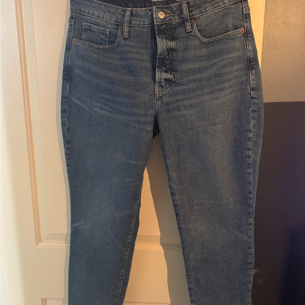 Old Navy Women's Light Blue High-Rise Straight Jeans
